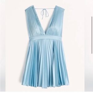 Abercrombie & Fitch Light Blue Satin Dress
